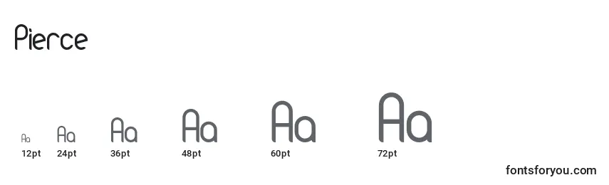 Pierce Font Sizes