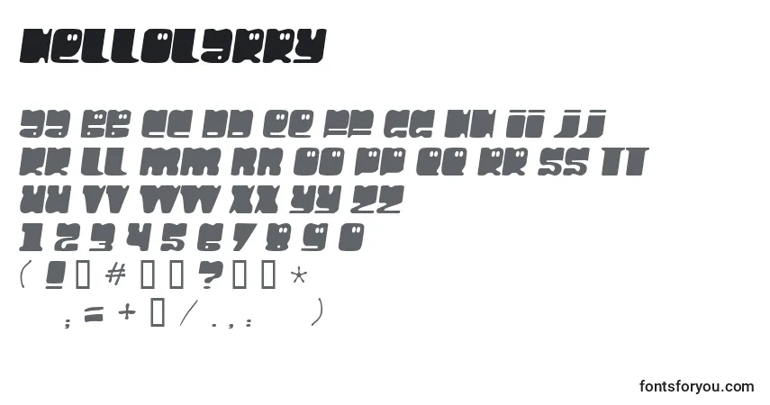 HelloLarry Font – alphabet, numbers, special characters