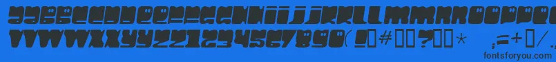 HelloLarry Font – Black Fonts on Blue Background