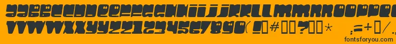 Police HelloLarry – polices noires sur fond orange