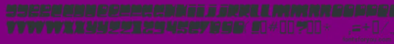 fuente HelloLarry – Fuentes Negras Sobre Fondo Morado