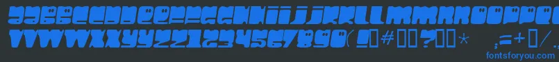 HelloLarry Font – Blue Fonts on Black Background