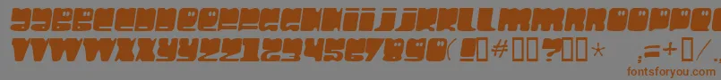 HelloLarry Font – Brown Fonts on Gray Background