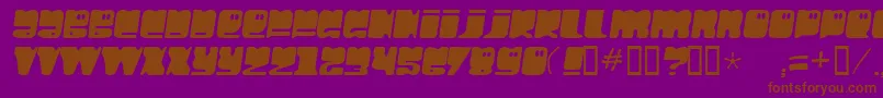 Police HelloLarry – polices brunes sur fond violet