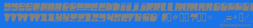 HelloLarry-Schriftart – Graue Schriften auf blauem Hintergrund