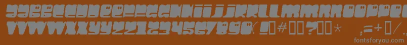 HelloLarry Font – Gray Fonts on Brown Background