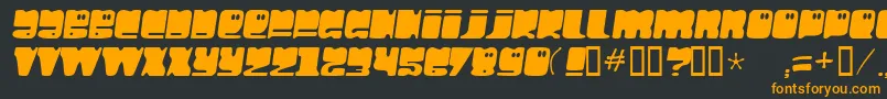 HelloLarry Font – Orange Fonts on Black Background
