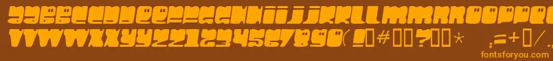 HelloLarry Font – Orange Fonts on Brown Background