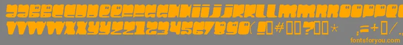 HelloLarry Font – Orange Fonts on Gray Background