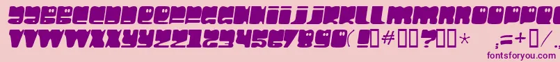 HelloLarry-Schriftart – Violette Schriften auf rosa Hintergrund