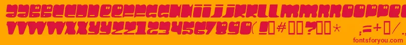 HelloLarry Font – Red Fonts on Orange Background