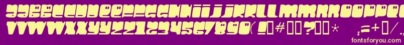 HelloLarry Font – Yellow Fonts on Purple Background