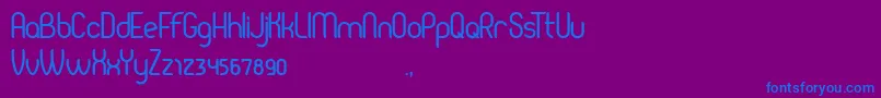 フォントPierce – 紫色の背景に青い文字