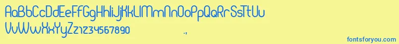 Pierce Font – Blue Fonts on Yellow Background