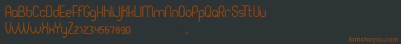 Pierce-Schriftart – Braune Schriften auf schwarzem Hintergrund