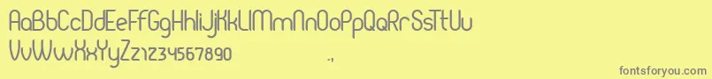 フォントPierce – 黄色の背景に灰色の文字