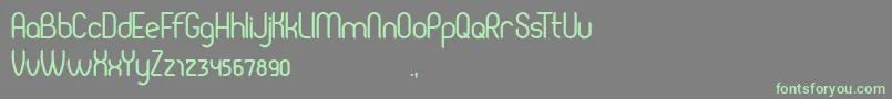 フォントPierce – 灰色の背景に緑のフォント
