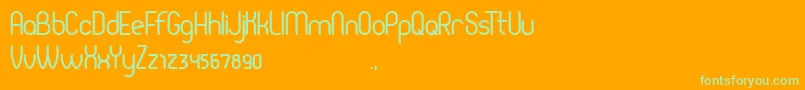 Pierce Font – Green Fonts on Orange Background