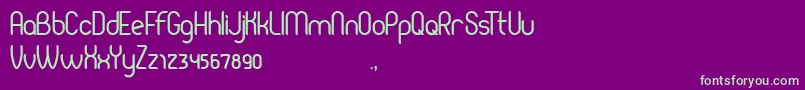 フォントPierce – 紫の背景に緑のフォント
