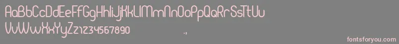 フォントPierce – 灰色の背景にピンクのフォント