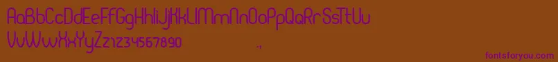 Pierce-fontti – violetit fontit ruskealla taustalla
