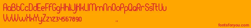 Pierce Font – Red Fonts on Orange Background