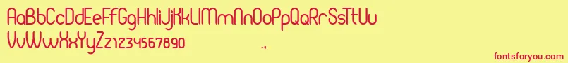 Pierce Font – Red Fonts on Yellow Background
