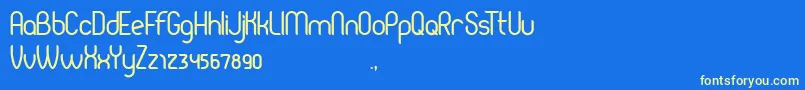 Pierce Font – Yellow Fonts on Blue Background