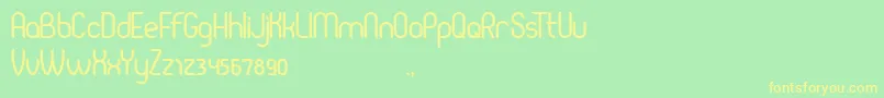 Czcionka Pierce – żółte czcionki na zielonym tle