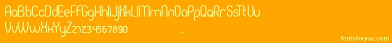 フォントPierce – オレンジの背景に黄色の文字