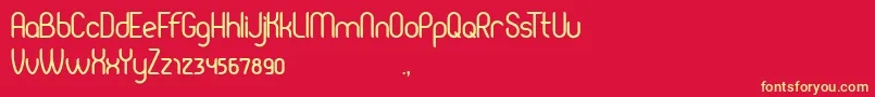 Pierce-fontti – keltaiset fontit punaisella taustalla