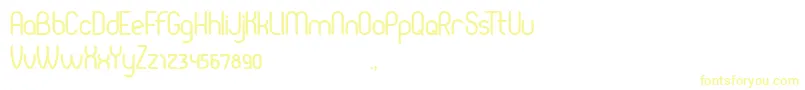 フォントPierce – 白い背景に黄色の文字