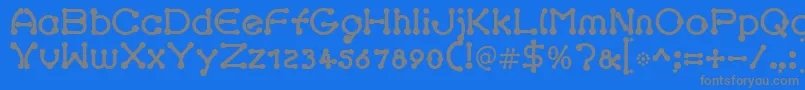 pierced black-Schriftart – Graue Schriften auf blauem Hintergrund