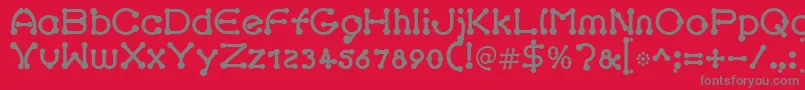 pierced black Font – Gray Fonts on Red Background