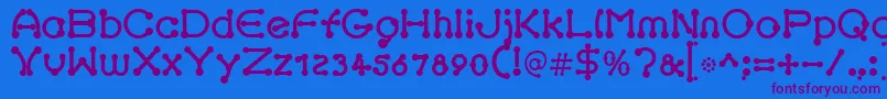 pierced black Font – Purple Fonts on Blue Background