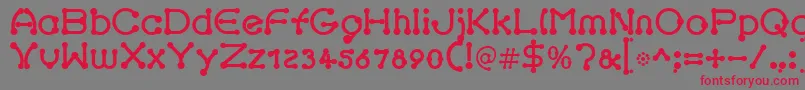 pierced black Font – Red Fonts on Gray Background