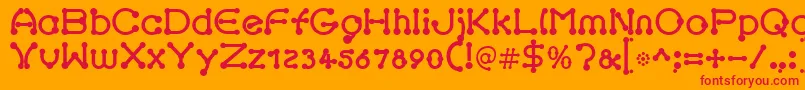 pierced black Font – Red Fonts on Orange Background