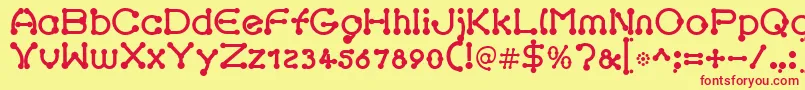 pierced black Font – Red Fonts on Yellow Background