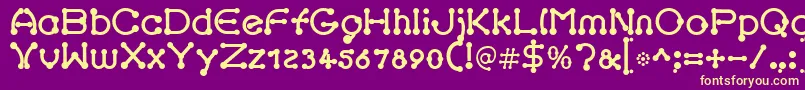 pierced black Font – Yellow Fonts on Purple Background