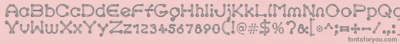pierced chrom Font – Gray Fonts on Pink Background
