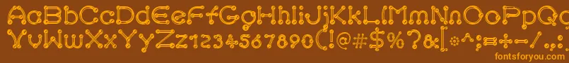 pierced chrom Font – Orange Fonts on Brown Background