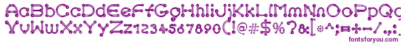 pierced chrom Font – Purple Fonts on White Background