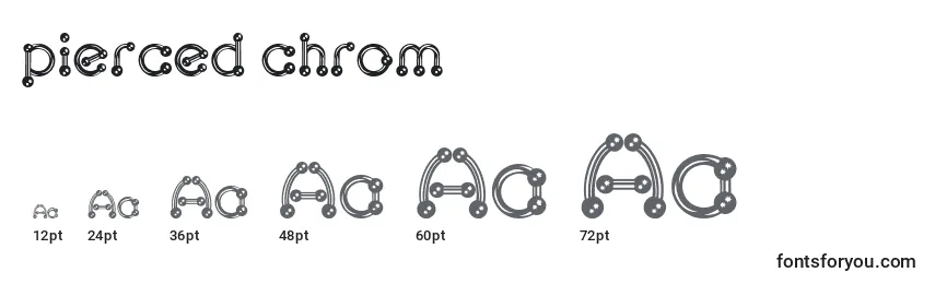 Pierced chrom Font Sizes
