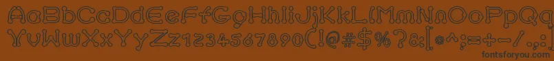 pierced outline Font – Black Fonts on Brown Background