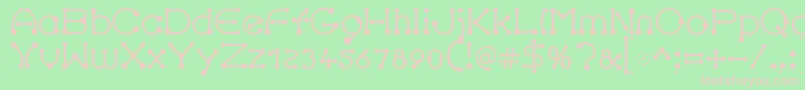 pierced Regular Font – Pink Fonts on Green Background