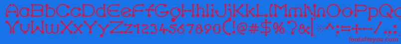 More about pierced Regular Font pierced Regular Font – Red Fonts on Blue Background