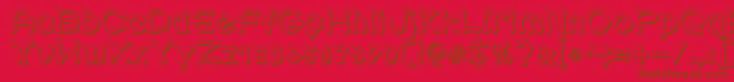 pierced treed Font – Brown Fonts on Red Background