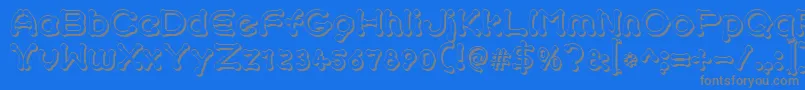 pierced treed Font – Gray Fonts on Blue Background