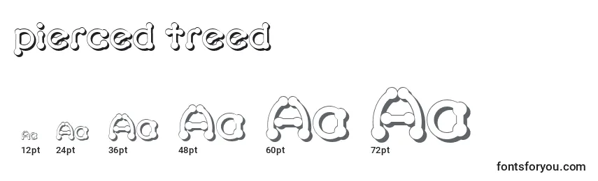 Размеры шрифта Pierced treed