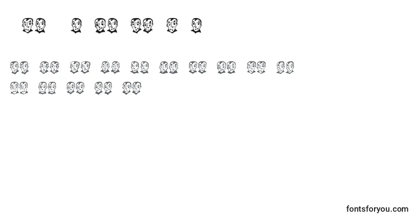 Шрифт PierretheVampire – алфавит, цифры, специальные символы